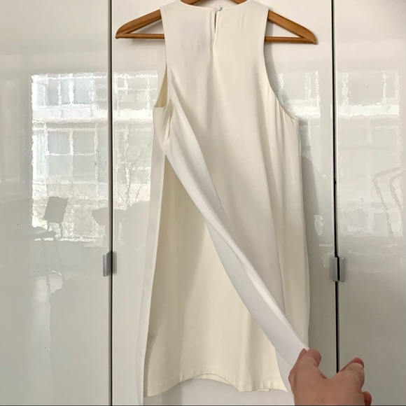 Showstopper tight white dress with gauze overlay - Picture 8 of 9